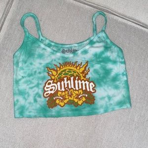 Sublime tie dye tank crop top